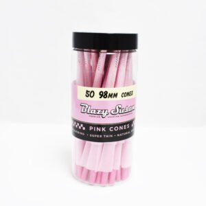 BLAZY SUSAN 98MM PINK CONES 50CT JAR