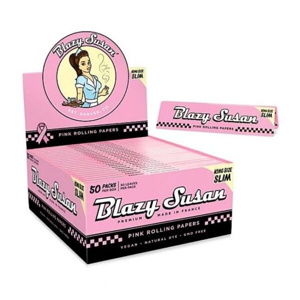 BLAZY SUSAN PINK ROLLING PAPER 50 PACK / BOX