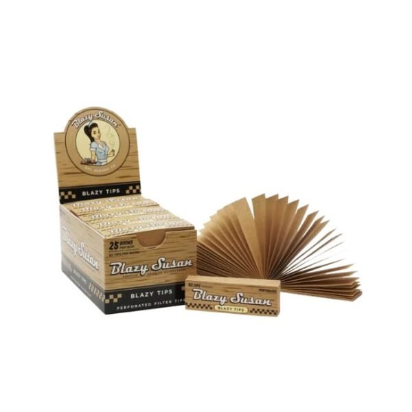 BLAZY SUSAN UNBLEACHED PERFORATED FILTER TIPS 25/ BOX