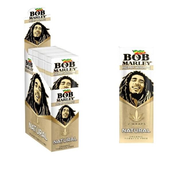 BOB MARLEY ORAGANIC TOBACCO FREE HEMP WRAPS 25CT/ BOX
