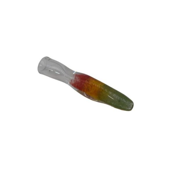 GLASS 3"INCH FRUYT RASTA LIME DESIGN CHILLUM