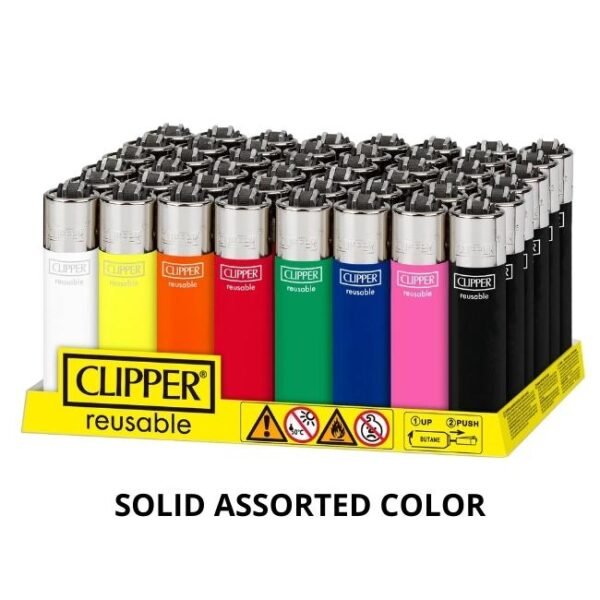 CLIPER CLASSIC LARGE LIGHTER ASSORTED 48CT/ DISPLAY