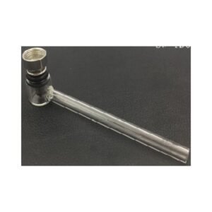 CLEAR SHAPE HEAVY DUTY CLEAR SHERLOCK DESIGN GLASS PIPE WITH METAL TOP 24CT/ BOX