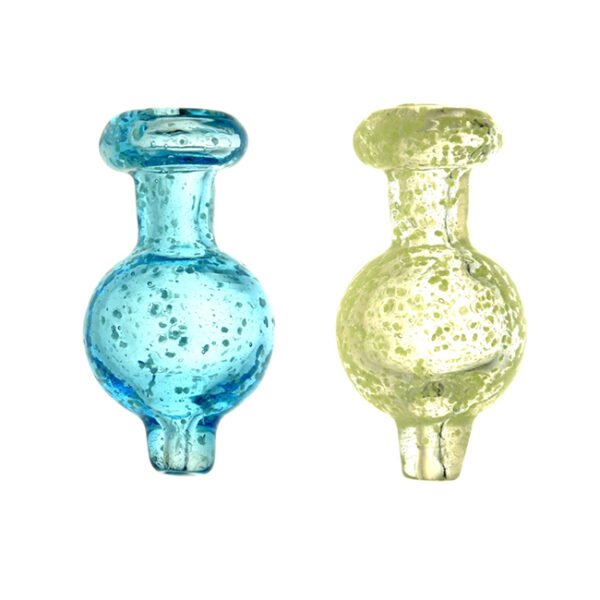 SMOQ GLASS 2 INCH FLAMING GLOBE LIME CARB CAB - ASSORTED COLORS "GC15CARBCAP"