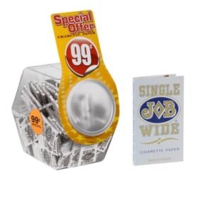 JOB SINGLE WIDE ROLLING PAPER (WHITE) ($0.99) (100CT / JAR)