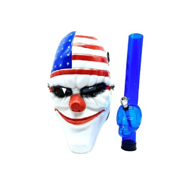 AMERICAN FLAG HEAD JOKER DESIGN SMOKING GAS MASK