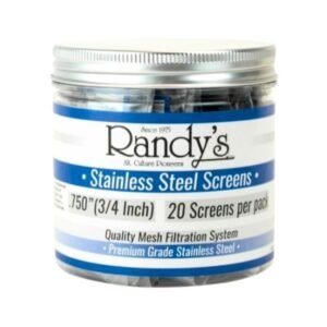 RANDYS STAINLESS STEEL SCREEN JAR 36CT SCREENS TOTAL/ JAR (.750 (3/4 inch) SS SCREENS)