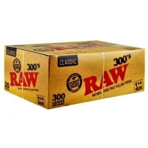 RAW CLASSIC 300'S 1 1/4 PAPER 20 PER BOX