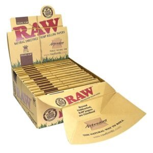 RAW ARTESANO KINGSIZE SLIM ROLLING PAPER TRAY PAPERS TIPS 15CT/BOX