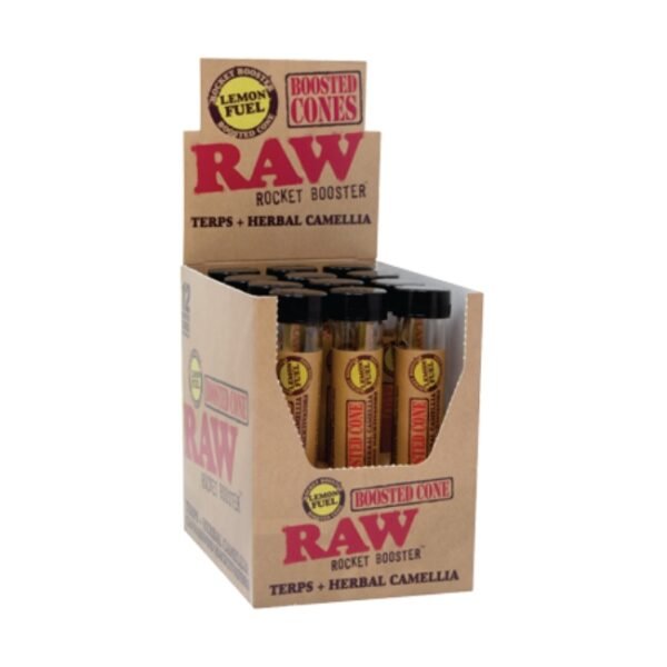 RAW ROCKET BOOSTER TERP + HERBAL CONES 12CT/ BOX