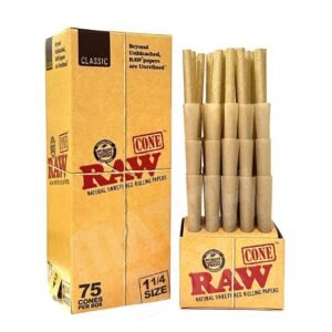 RAW CLASSIC PRE ROLLED CONE 75CT/ BOX