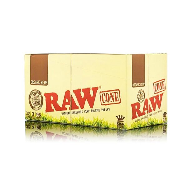 RAW ORGANIC HEMP PRE-ROLLED CONE 32 PACKS DISPLAY BOX