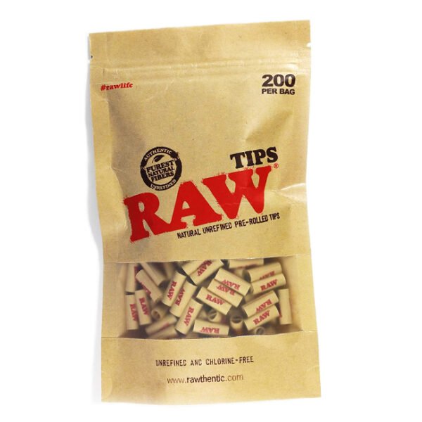 RAW PRE ROLLED TIPS 200 PER BAG