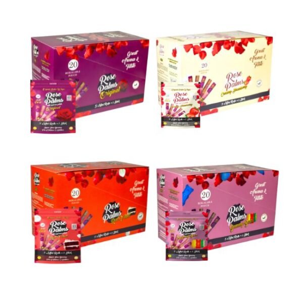 ROSE PALM 5 MINI ROLLS + 1 STICK (20 POUCHES / BOX)