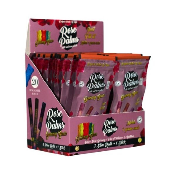 ROSE PALM 3 SLIM ROLLS + 1 STICK (20 POUCHES / BOX)