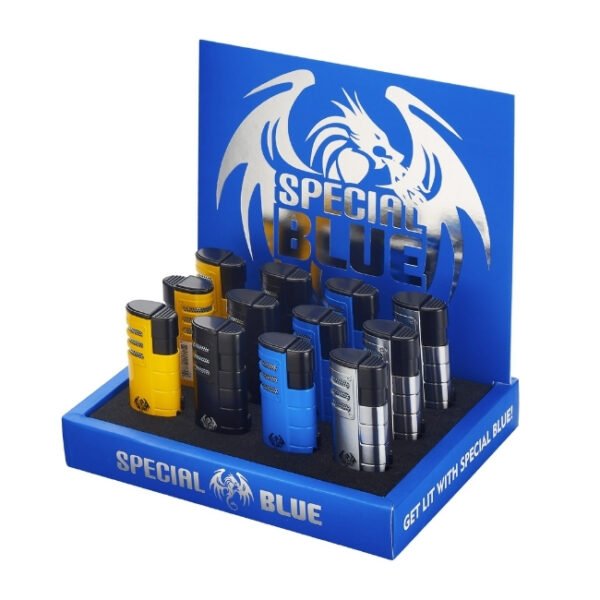 SPECIAL BLUE TRIPLE SHOT LIGHTER (LT133M) 12 CT/BOX