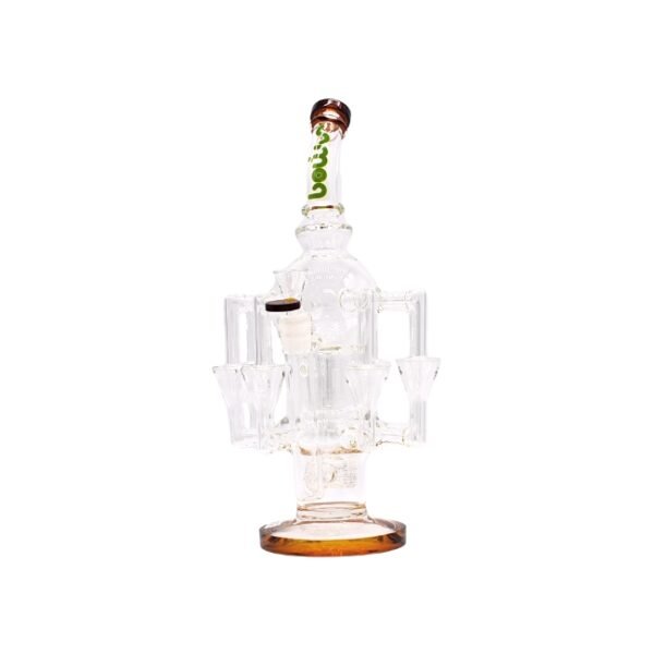 SMOQ GLASS 12'' FANCY GLOB DESIGN WATER PIPE