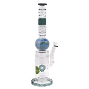 SMOQ GLASS 18" SPRINKLE SHOWER DESIGN WATER PIPE