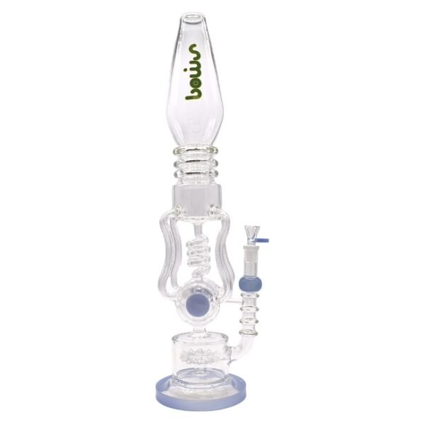 SMOQ GLASS 18" PERC SHOWER HEAD DESIGN HEAVY DUTY WATER PIPE