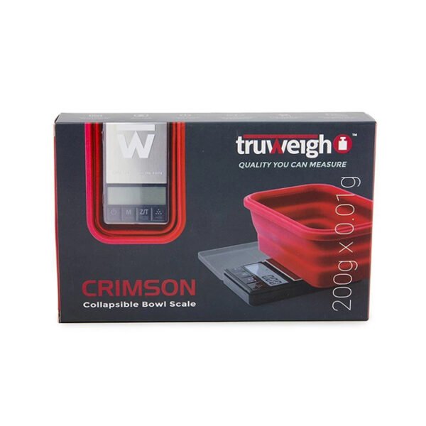 TRUWEIGH CRIMSON SCALE COLLAPSIBLE BOWL 200G X 0.01G BLK/RED BOWL