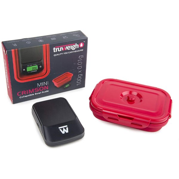 TRUWEIGH CRIMSON SCALE COLLAPSIBLE BOWL 100 X 0.01G