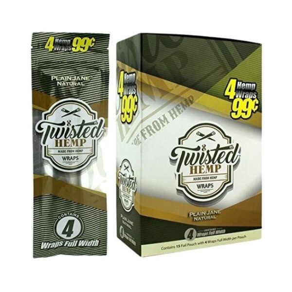 TWISTED HEMP NO PRE PRICE WRAPS - 15 POUCHES/ BOX