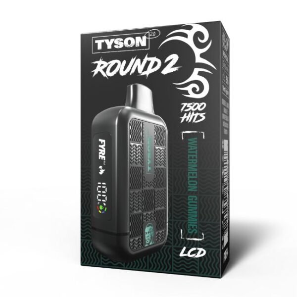 TYSON ROUND 2.0 5% DISPOSABLE (160ML) 7500 PUFFS 10CT/ BOX