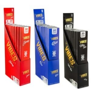 VIBES KING SIZE CONES (8 PACKS PER BOX / 20CONES PER PACK)