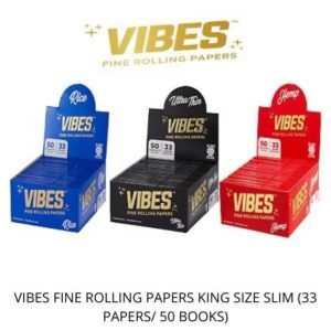 VIBES  KING SIZE PAPERS (50 BOOKLETS PER BOX | 33 PAPERS PER BOOKLETS)