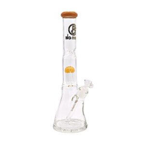 BIG B MOM 14 INCH GLASS HEAVY FLAT BEAKER WITH TREE LIME PERC WATERPIPE "WPBM807"