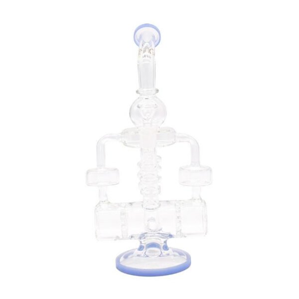 SMOQ GLASS 12" RECYCLER WATER PIPE