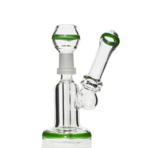 GLASS 7 INCH MOLINE CLEAR FLAME GLASS BUBBLER ASSORTED