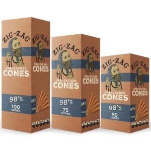 ZIG ZAG UNBLEACHED CONES (98'S) CONES