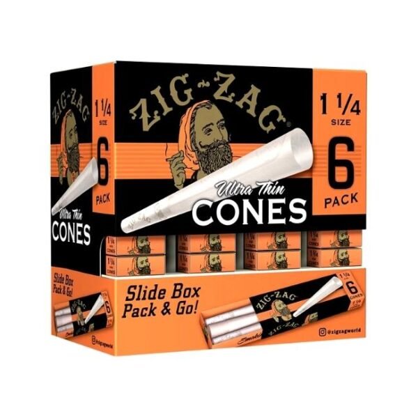 ZIG ZAG ULTRA THIN CONES 36CT/ DISPLAY