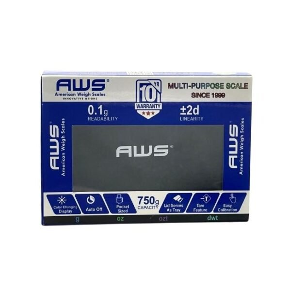 AWS-750-BLACK SCALE COLOR CHANGING DISPLAY (0.1G/750G)