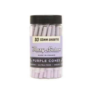 BLAZY SUSAN PURPLE CONES 53MM SHORTYS 50CT JAR