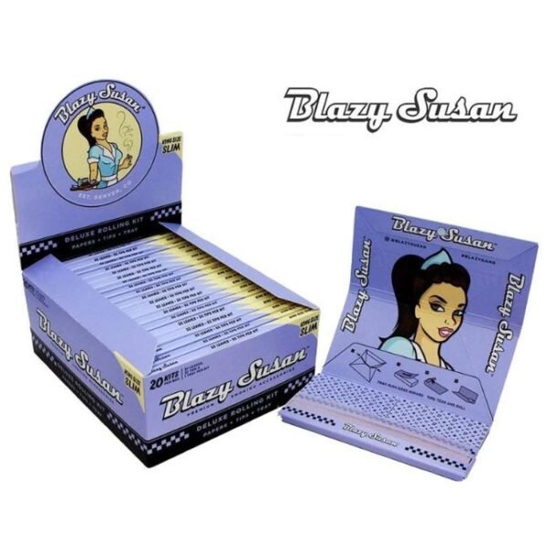 BLAZY SUSAN PURPLE KING SIZE SLIM DELUXE ROLLING KIT 20 KITS PER BOX