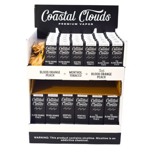 COASTAL CLOUDS PRE FILLED (2340ML) E LIQUID & SALT COUNTERTOP 54CT DISPLAY