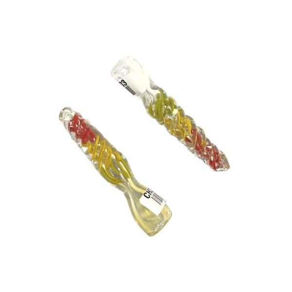 3 INCH GLASS TWISTING BODY INSIDE RASTA CHILLUM