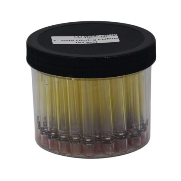 3.5'' GOLD FUMING CHILLUM 65CT/ JAR