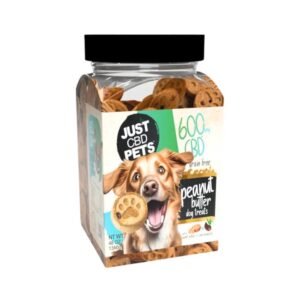 JUST CBD PETS DOG TREATS GRAIN FREE 600MG COOKIES JAR