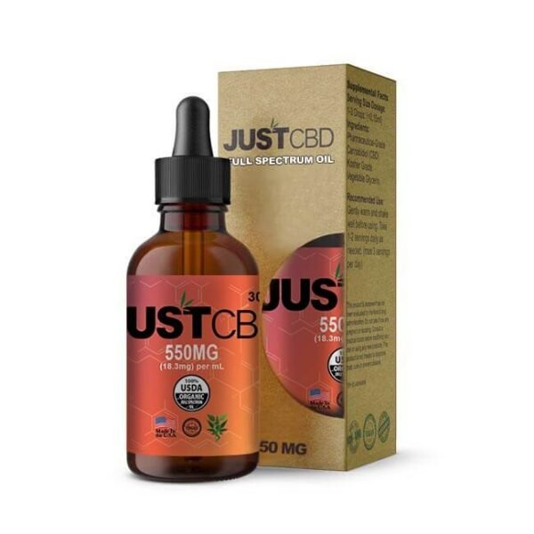 JUST CBD FULL SPECTRUM OIL 550MG 30ML (1.01 FL OZ)