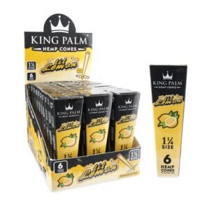 KING PALM 1 1/4 HEMP CONES 6PK 30CT/ BOX