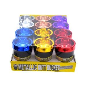 METALLIC BUTT BUCKET ASHTRAY (TO-AS-BBMC) 12CT/ BOX