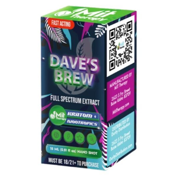 MIT THERAPY DAVE'S BREW FULL SPECTRUM EXTRACT KRATOM 15ML SHOT 12CT/ BOX