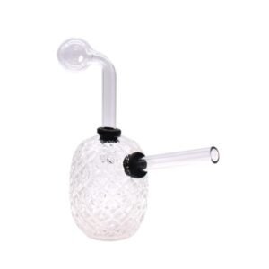 5" PINEAPPLE DESIGN HEAVY DUTY GLASS TUBE