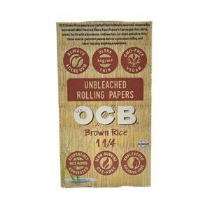 OCB BROWN RICE UNBLEACHED ROLLING PAPER 24CT/ BOX