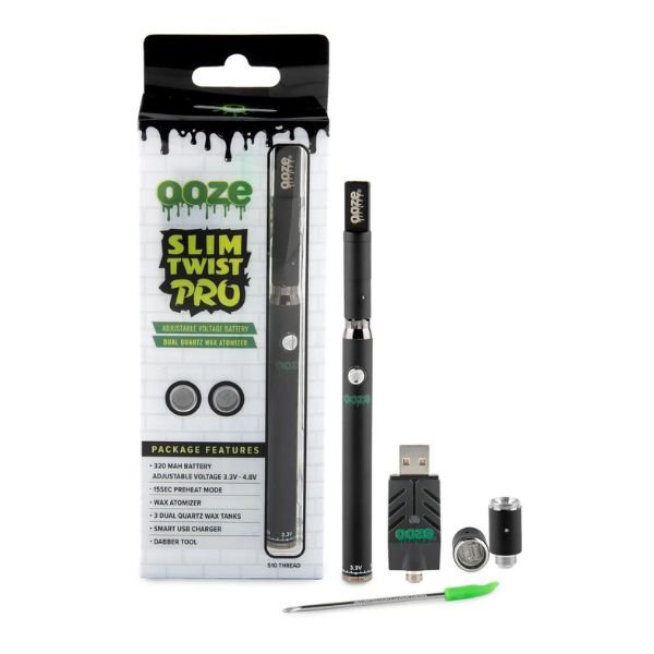 OOZE SLIM TWIST PRO 510 THREAD BATTERY + ATOMIZER KIT SINGLE