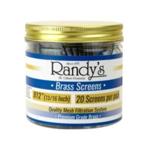 RANDYS BRASS SCREEN JAR 36 CT SCREENS TOTAL / JAR (.812 (13/16inch) BRASS SCREEN)
