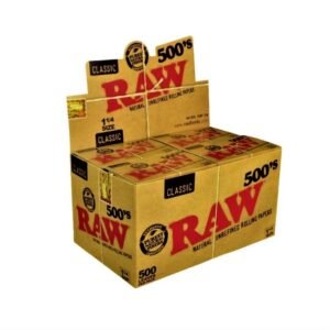 RAW CLASSIC 500'S 1 1/4 PAPER 20 PER BOX